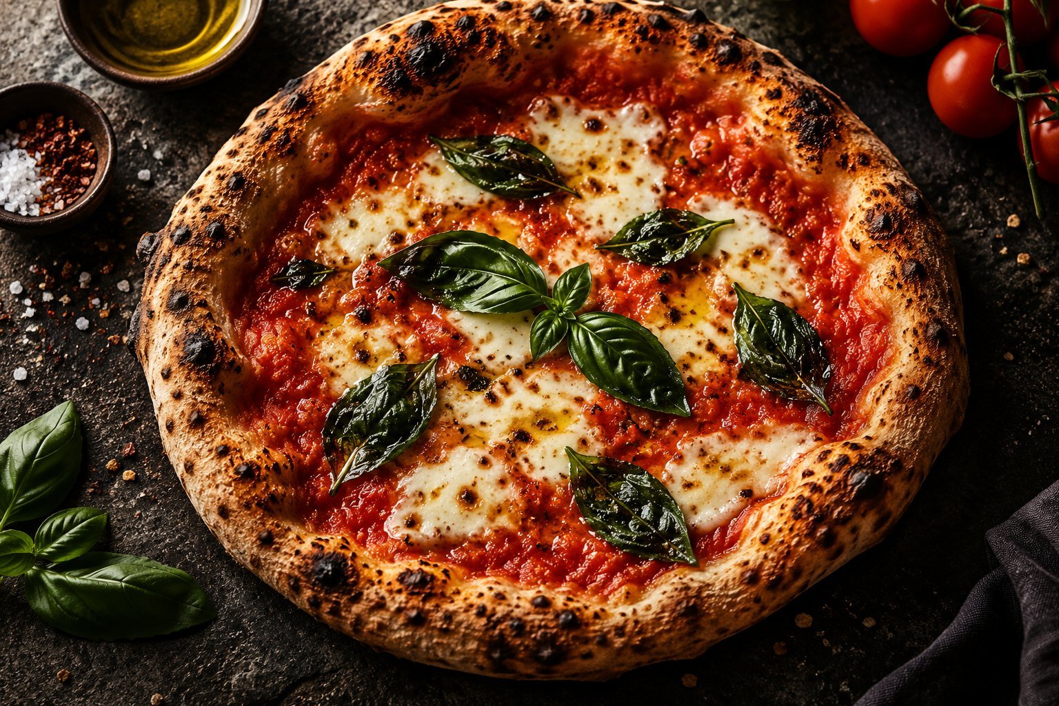 Pizza artigianale, immagine illustrativa del concept Fuoco